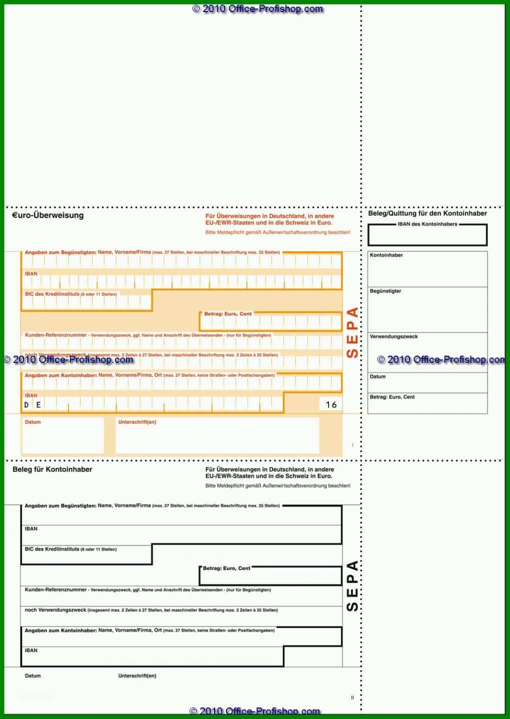 Überraschend Sepa überweisung Vorlage Pdf 1065x1500