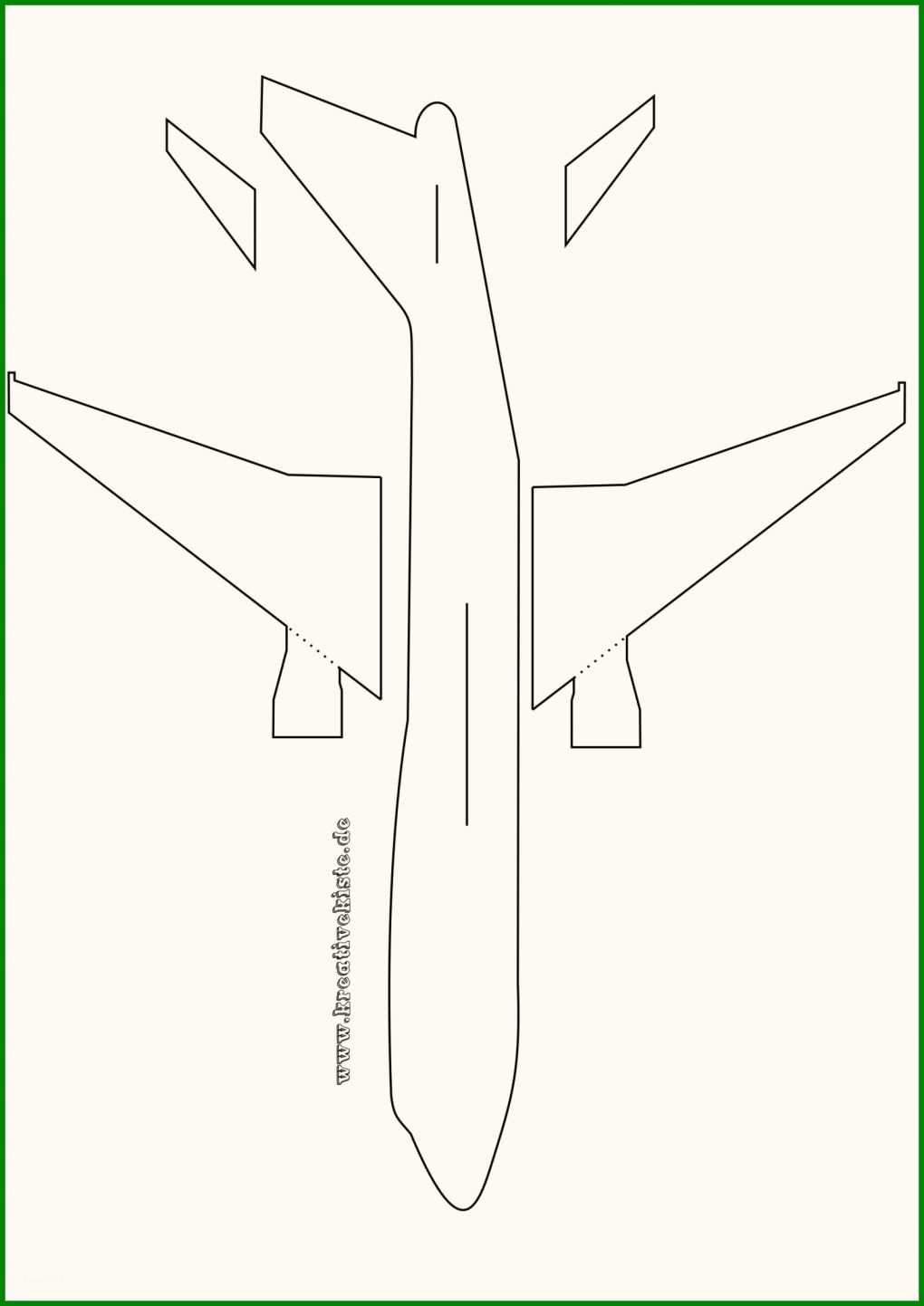 Kreative Kiste Teil Der Flugzeug Basteln Vorlage