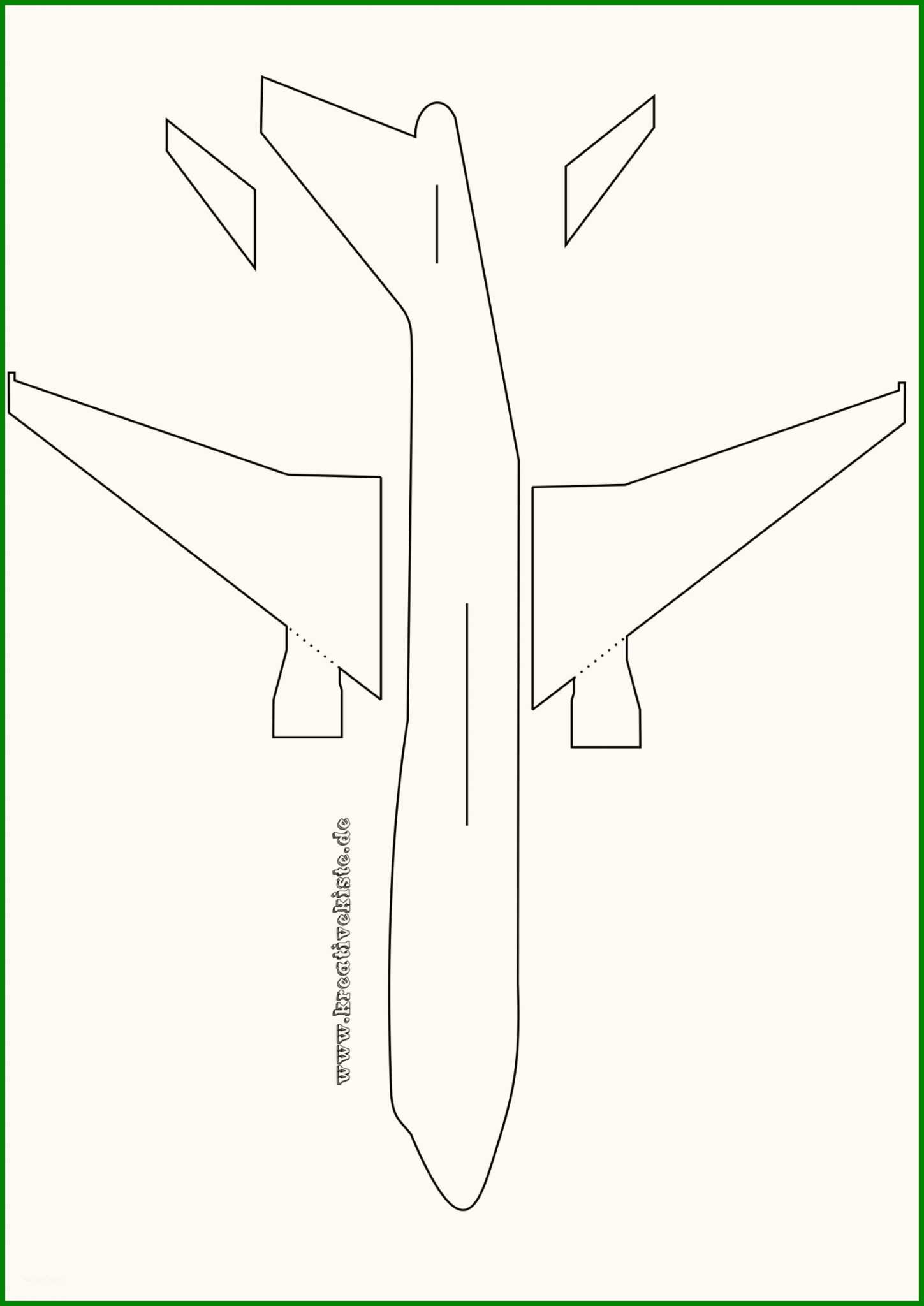 Flugzeug Basteln Vorlage - Vorlage Ideen