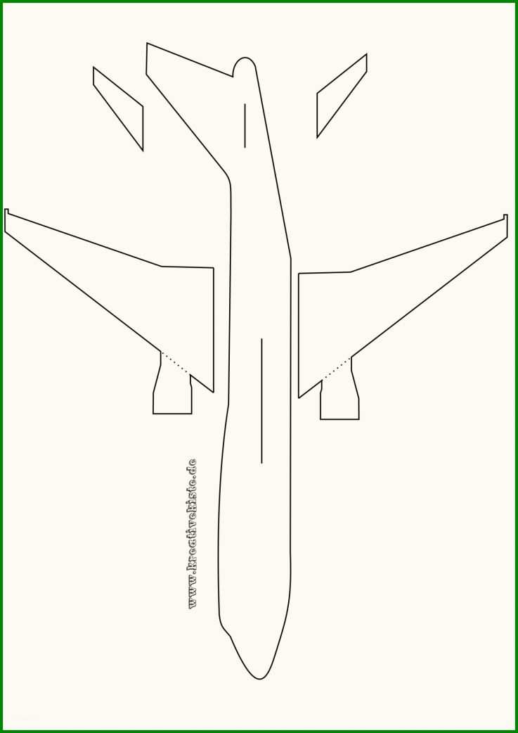 Kreative Kiste Teil Der Flugzeug Basteln Vorlage