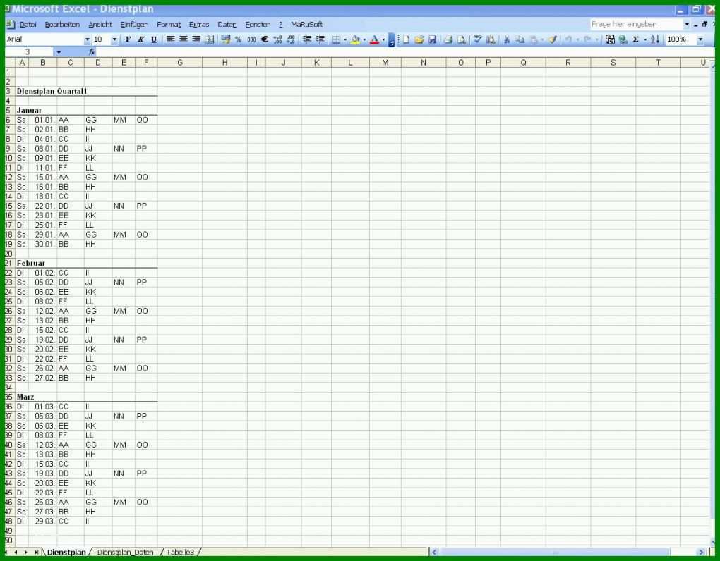 Ausgezeichnet Dienstplan Vorlage Word 1279x998