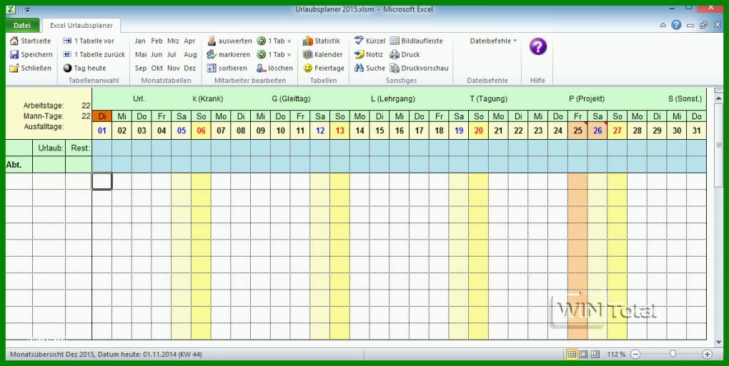 Faszinierend Download Urlaubsplaner Excel Vorlage 1177x592