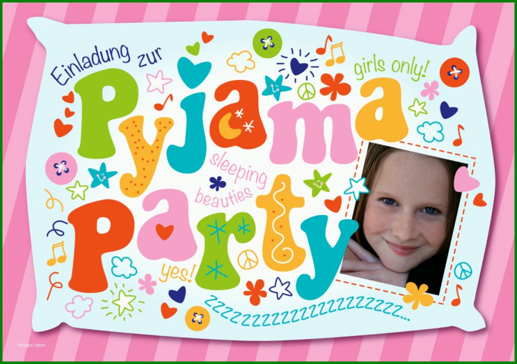 Faszinierend Einladung Pyjamaparty Vorlage 1246x878