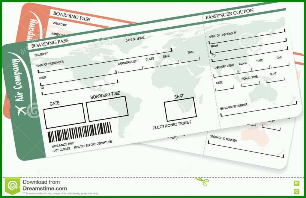 Ideal Flugticket Vorlage Download Kostenlos 1300x843