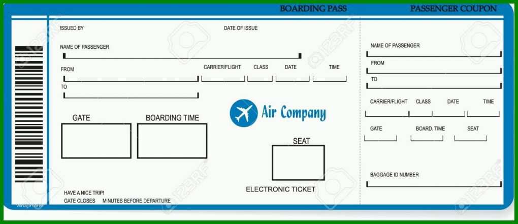 Ausgezeichnet Flugticket Vorlage Zum Bearbeiten Kostenlos 1300x562