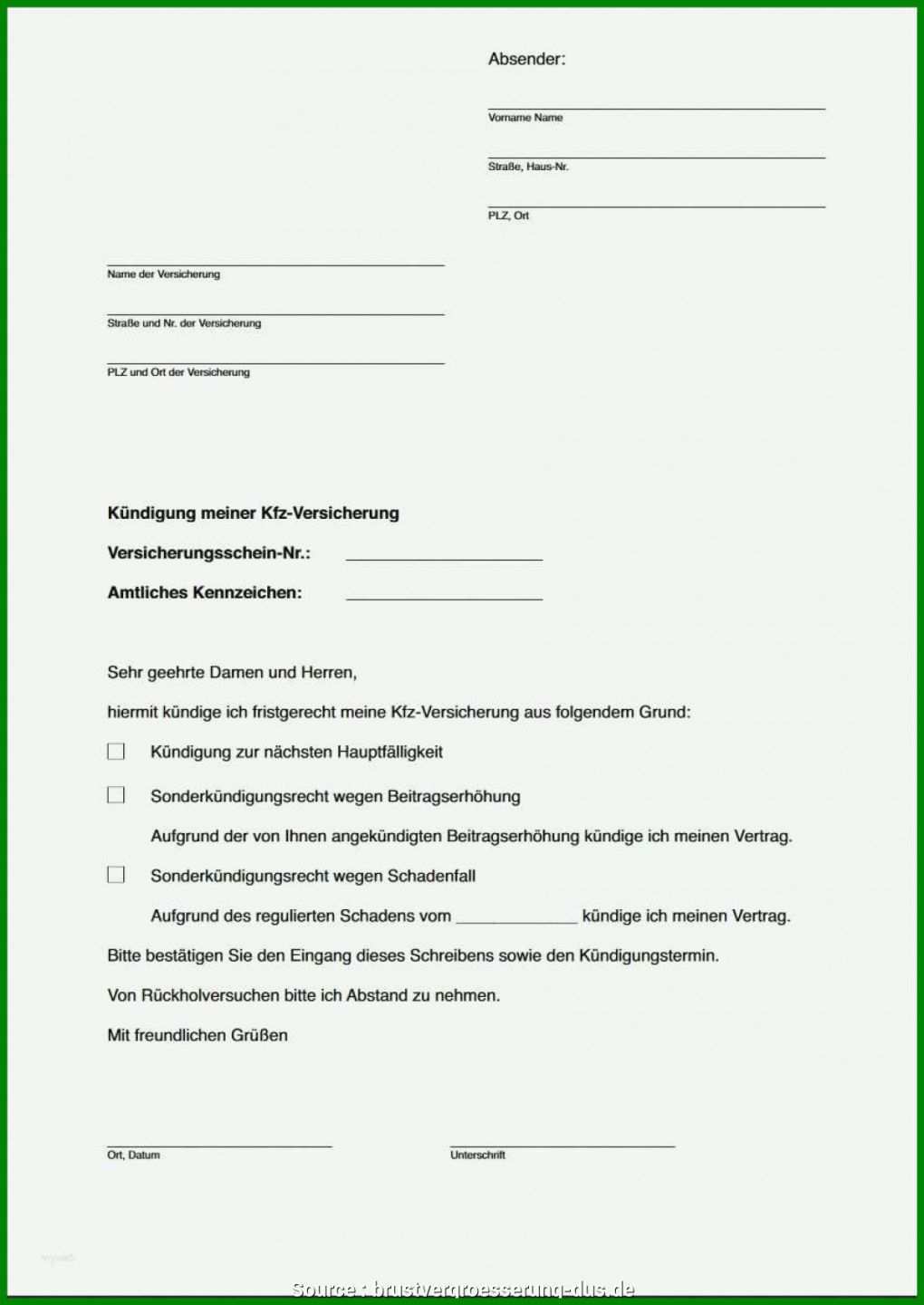 Neue Version Kündigung Vorlage Kostenlos Pdf 1200x1695