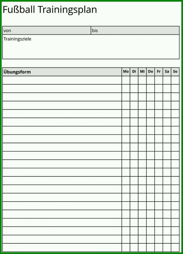 Bemerkenswert Fußball Trainingsplan Zum Ausdrucken Und ...