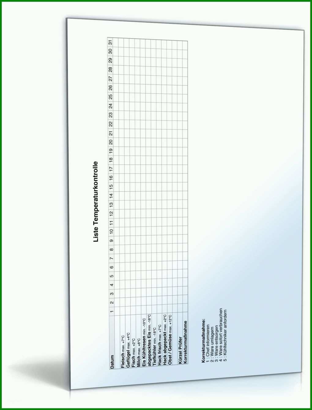 Faszinieren Temperaturkontrolle Gastronomie Vorlage 1600x2100