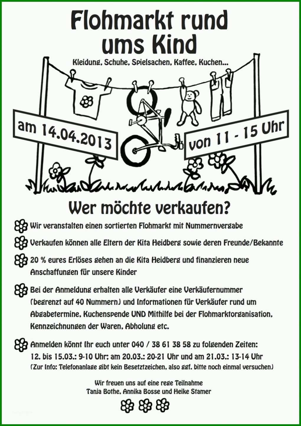 Allerbeste Flohmarkt Flyer Vorlage 1024x1448