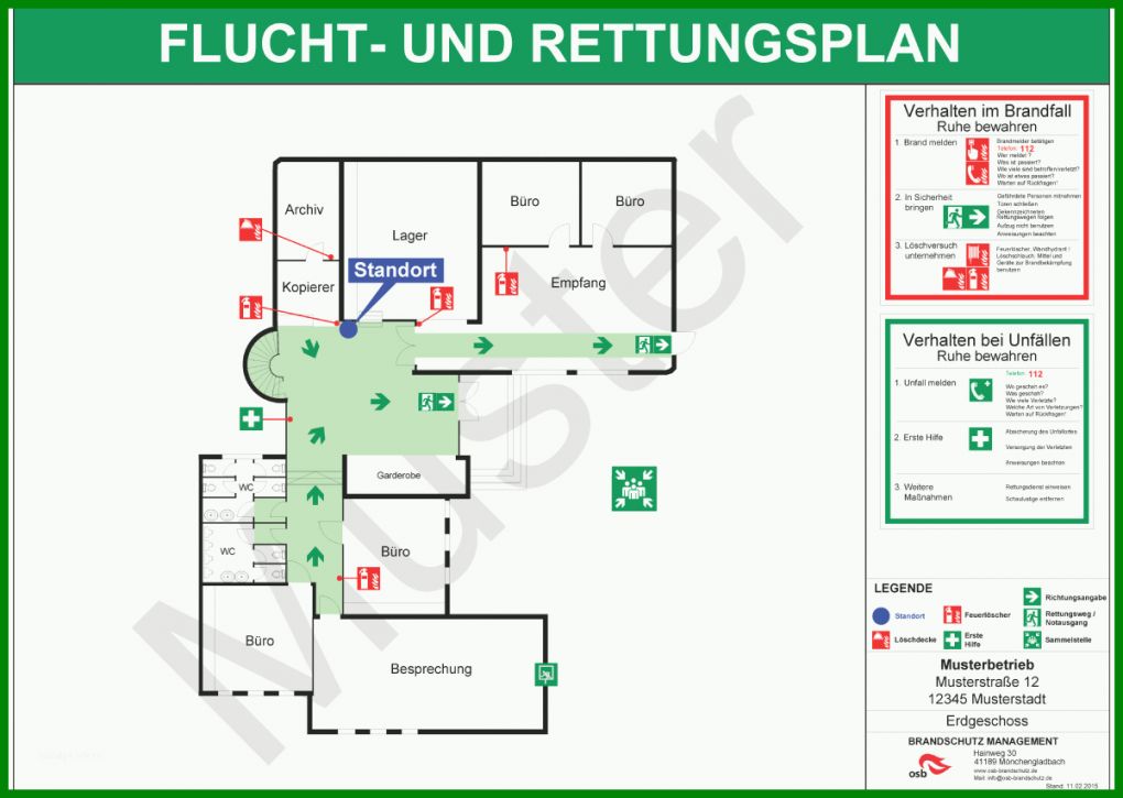 Wunderschönen Flucht Und Rettungsplan Vorlage 1200x853