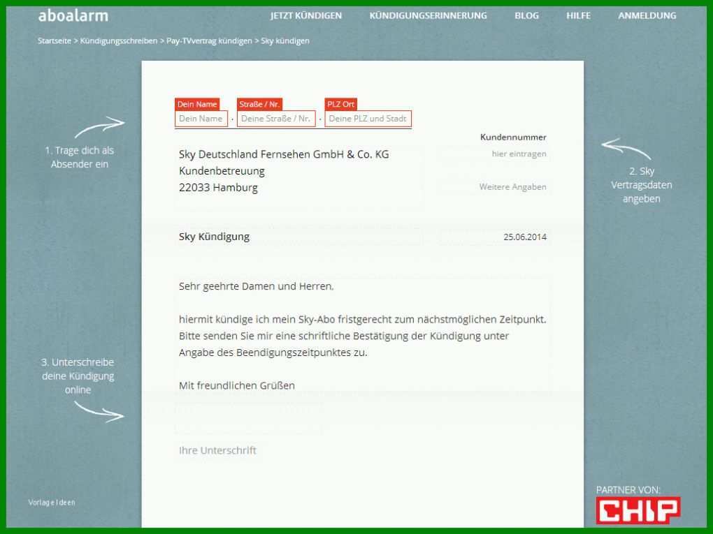 Größte Sky Abo Kündigung Vorlage Pdf 1032x774