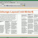 Rühren Zeitungslayout Vorlage Download 1253x940