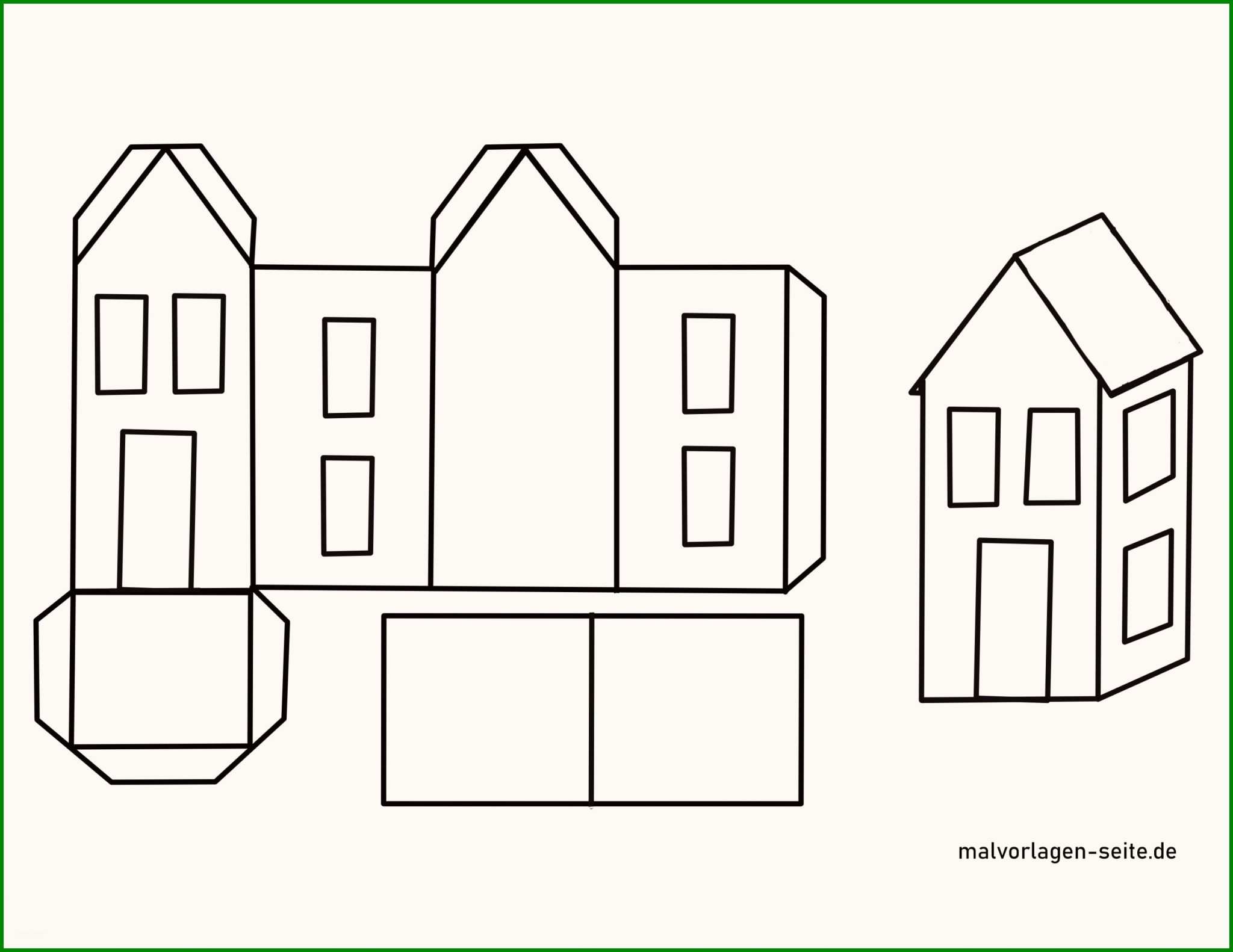 Haus Basteln Vorlage Pdf - Vorlage Ideen