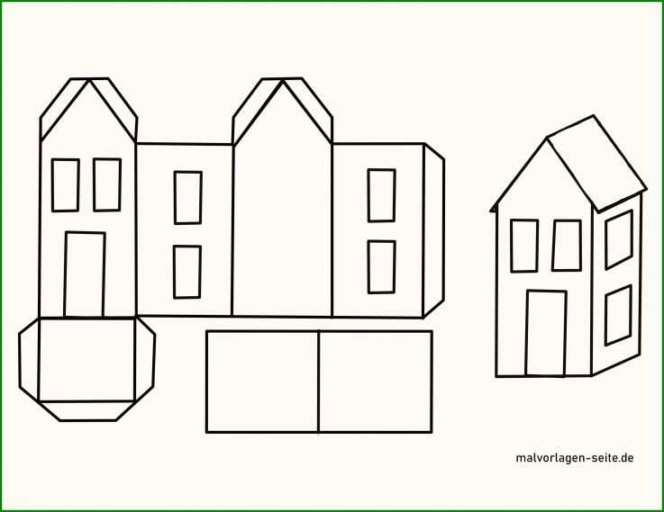 Papierhaus Basteln Vorlage Teil Der Haus Basteln Vorlage Pdf