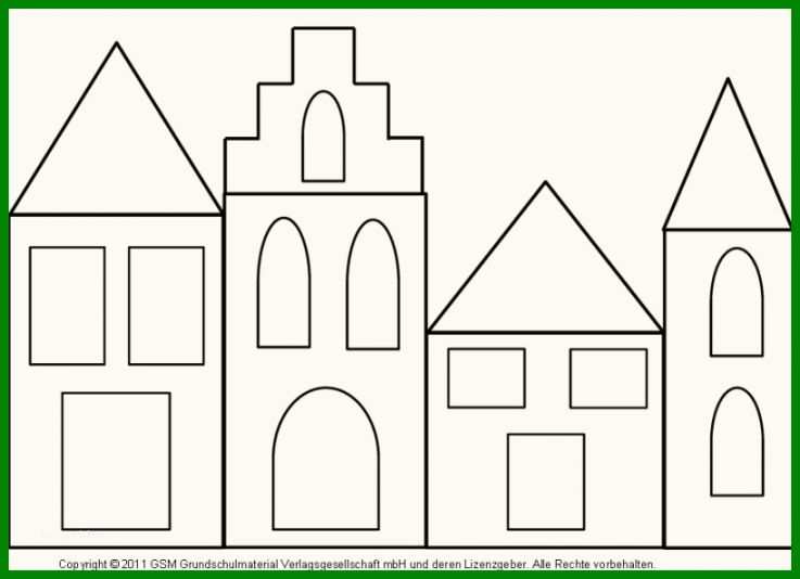 Fensterbild Häuser Mit Transparentpapier 2 Teil Der Häuser Basteln Vorlagen