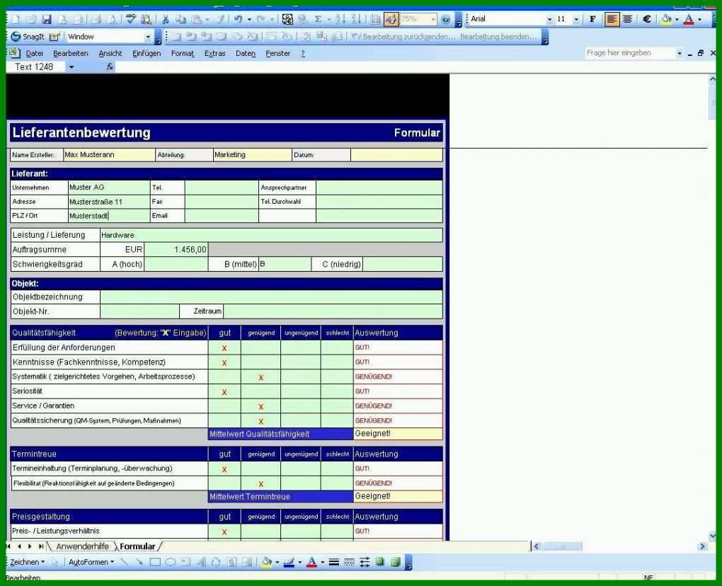 Tolle Excel formular Vorlage 1084x880