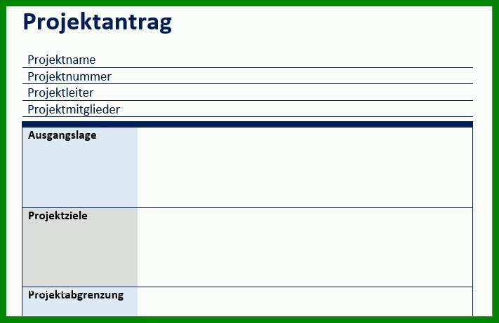 Spektakulär Projektantrag Vorlage 711x461