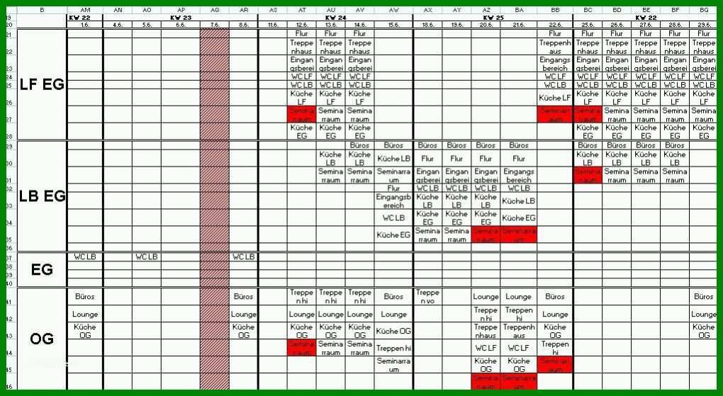 Einzigartig Reinigungsplan Vorlage Excel 1021x560