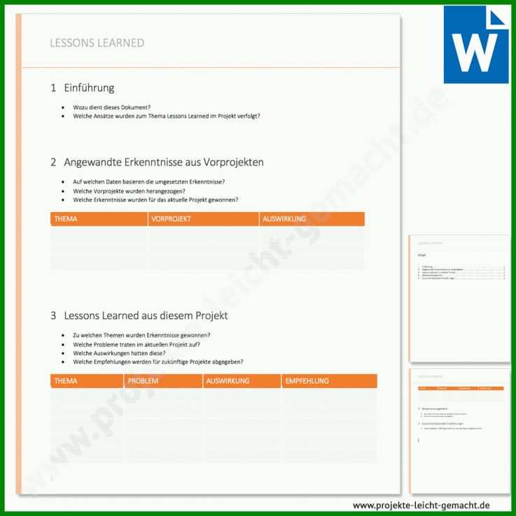 Großartig Lessons Learned Vorlage Excel 1000x1000