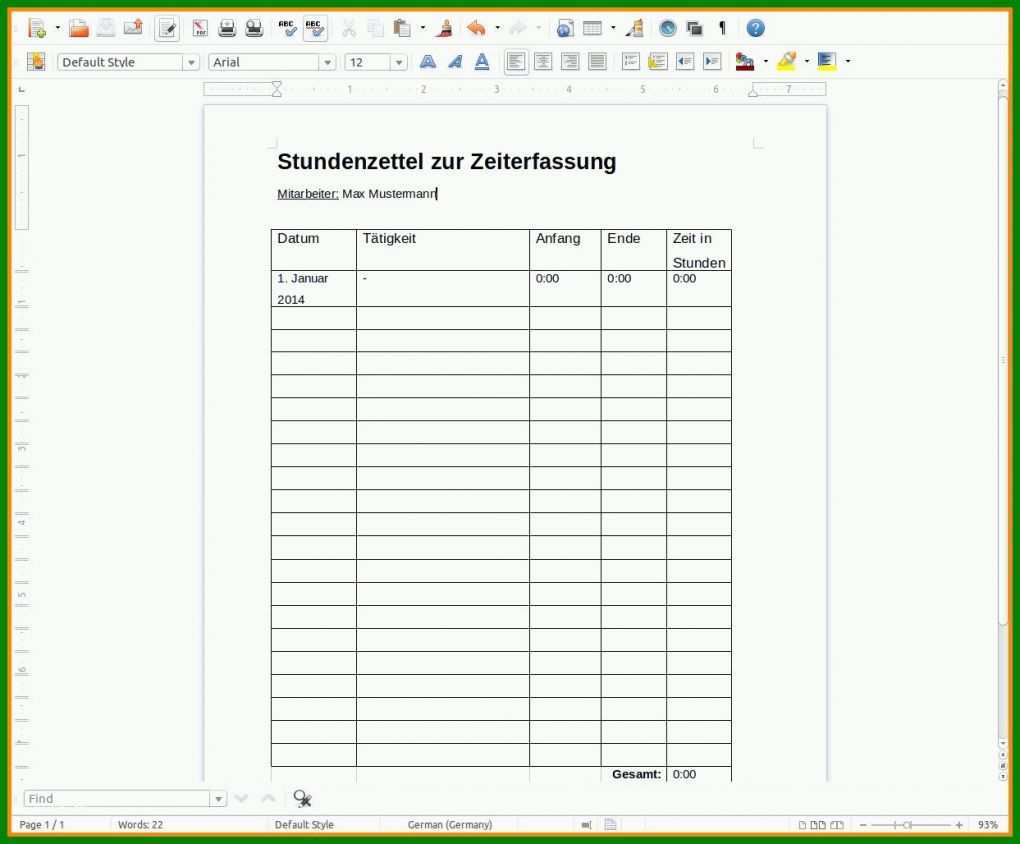 Ideal Stundenzettel Vorlage Datev 1243x1028