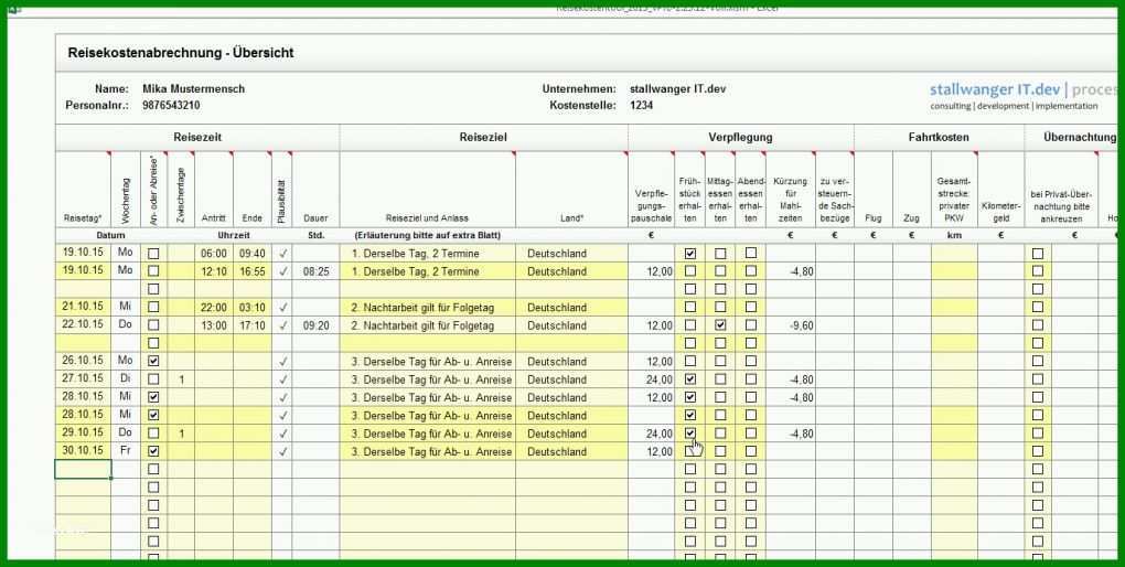 Am Beliebtesten Fahrtkosten Vorlage Excel 1373x692