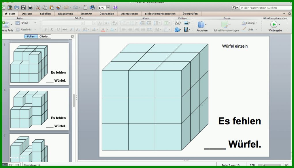 Wunderbar Würfel Vorlage Powerpoint 1269x724