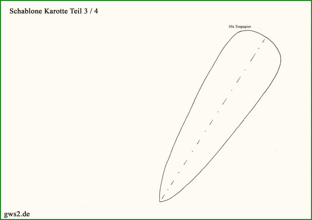 Karotten Aus Papier Bastelanleitung Teil Der Karotte Basteln Vorlage