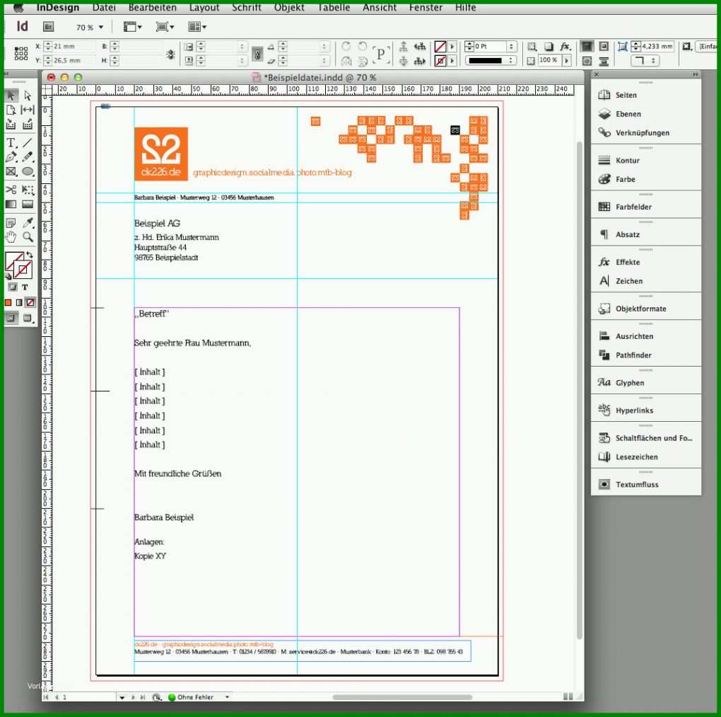 Bestbewertet Briefbogen Vorlage Indesign 1071x1064