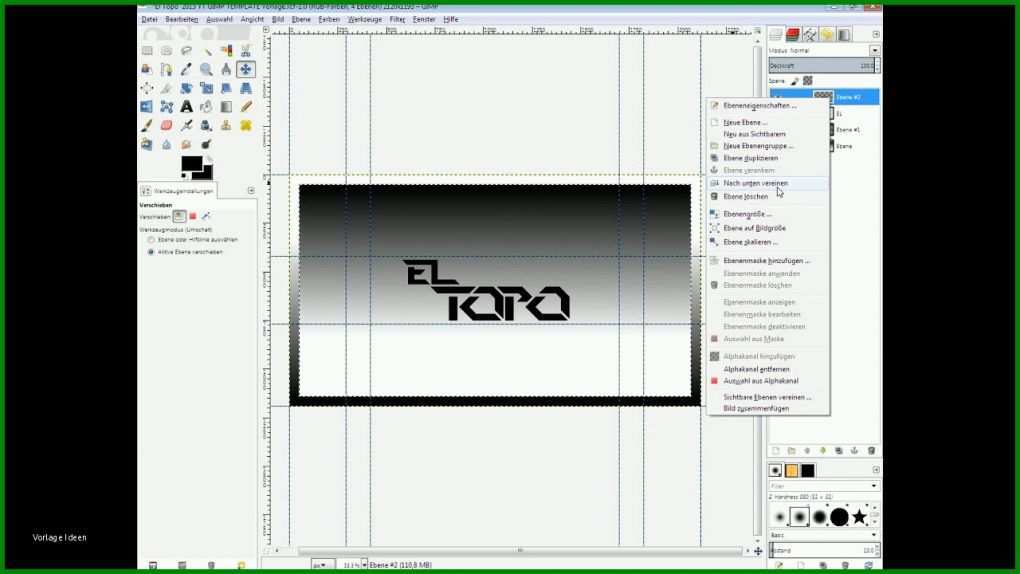 Neue Version Gimp Einladungskarte Vorlage 1280x720