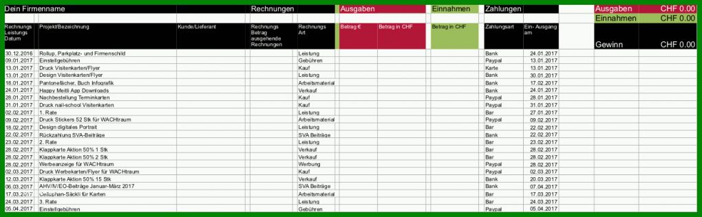 Sensationell Kontoführung Excel Vorlage 1303x404