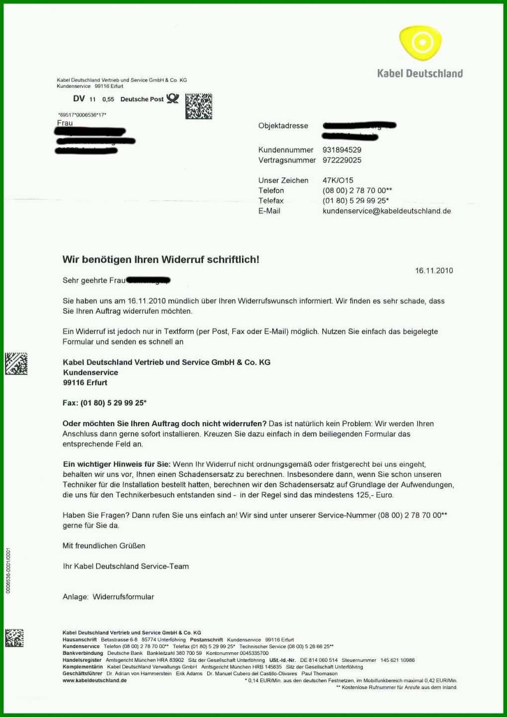 Beeindruckend Kündigung Telekom Umzug sonderkündigungsrecht Vorlage 1240x1753