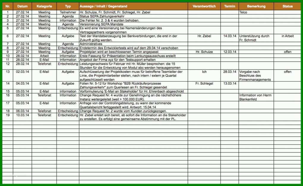 Staffelung Lessons Learned Vorlage Excel Deutsch 1258x776