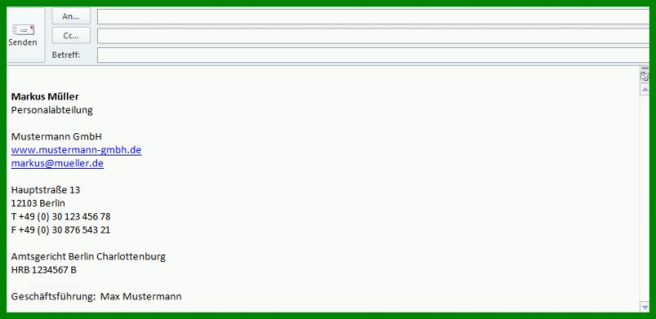 Großartig E Mail Signatur Einzelunternehmen Vorlage 884x431