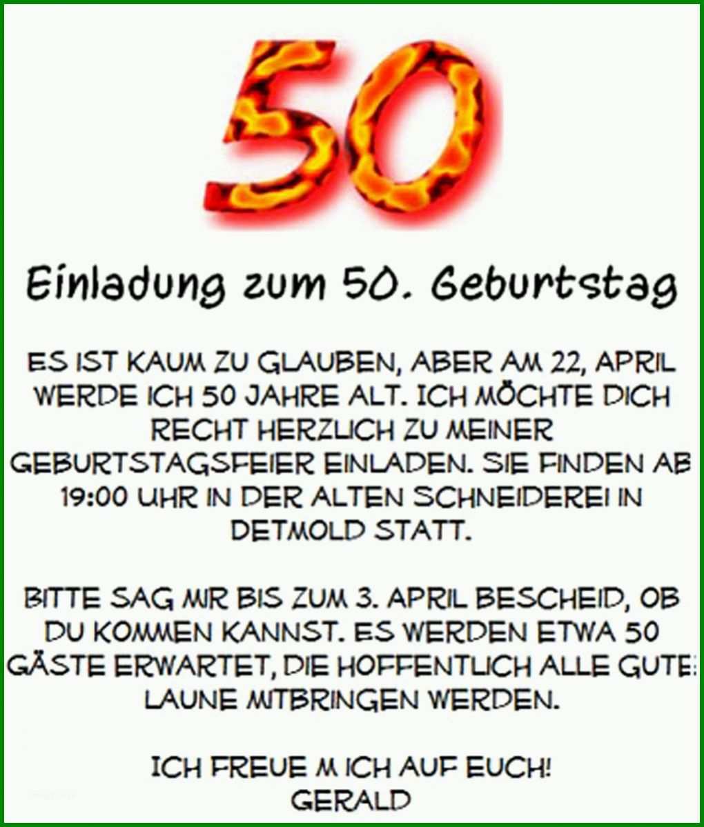 Sensationell Einladungstexte 50 Geburtstag Vorlagen Kostenlos 1021x1200