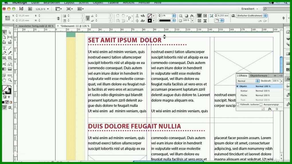 Erstaunlich Newsletter Vorlage Indesign 1280x720