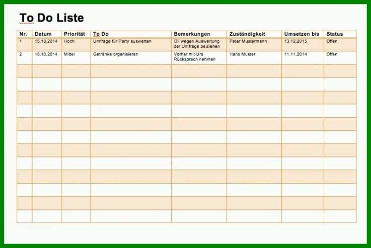 Einzigartig to Do Liste Vorlage Excel Kostenlos 800x535