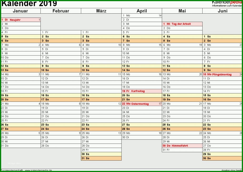 Beste Kalender 2019 Vorlage 1273x901