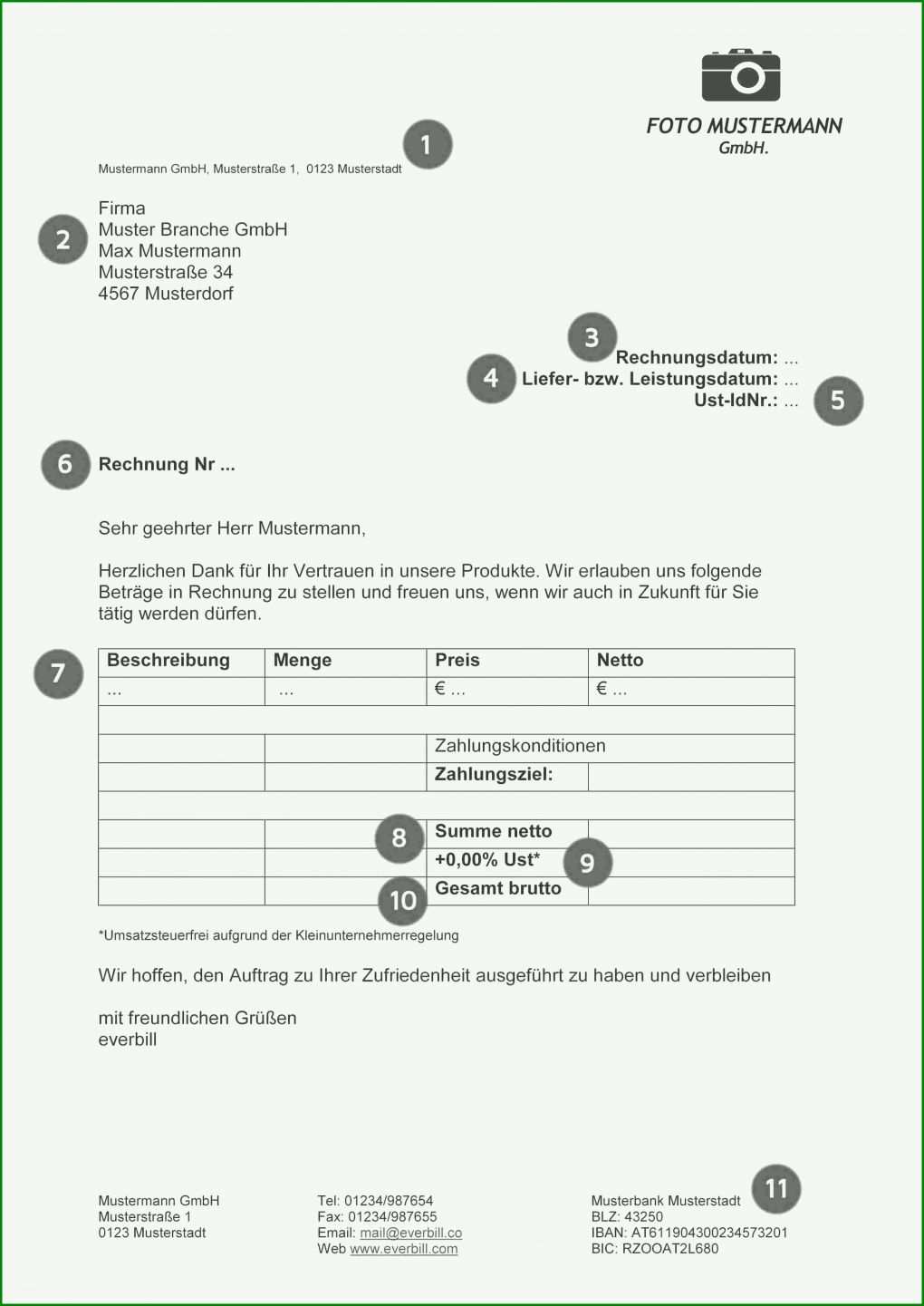 Original Rechnung Privatverkauf Vorlage 2492x3520