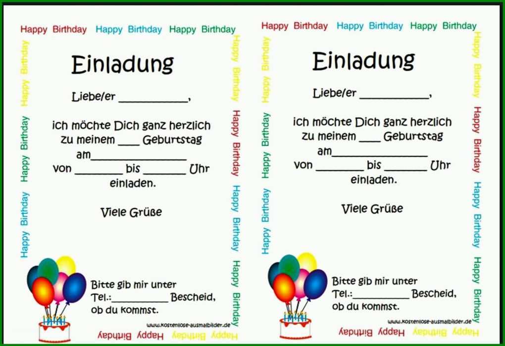 Fabelhaft Vorlage Kindergeburtstag 1445x990