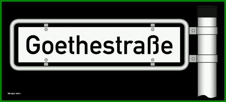 Exklusiv Vorlage Straßenschild 1200x545