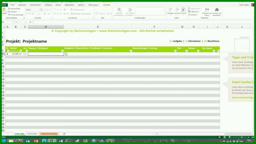 Bemerkenswert Aufgabenliste Excel Vorlage Kostenlos 1280x720