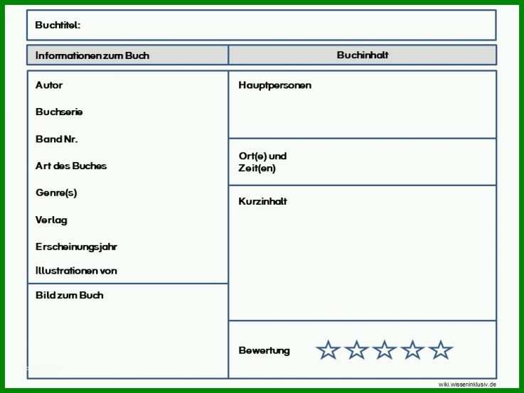 Empfohlen Buchbesprechung Vorlage 960x720