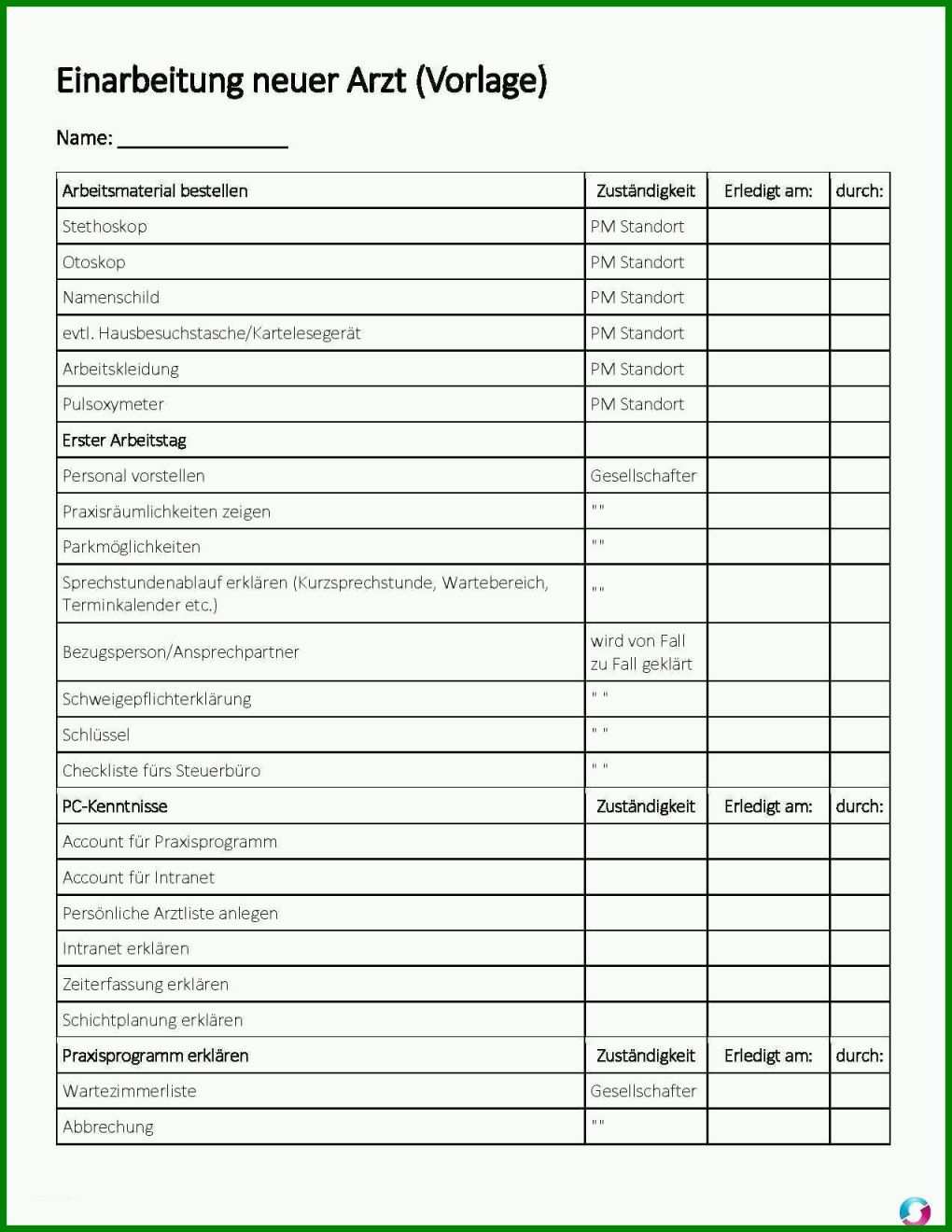 Ungewöhnlich Einarbeitungsplan Vorlage Excel Kostenlos 1275x1650