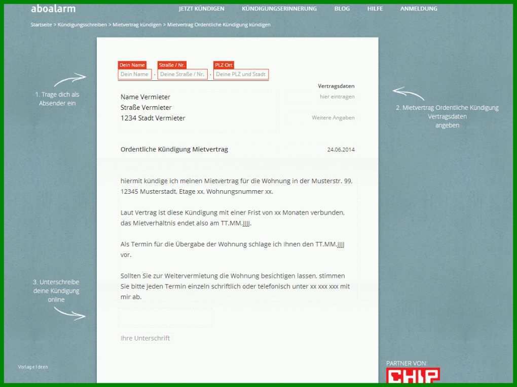 Unglaublich Kündigung Mietvertrag Vorlage Kostenlos 1175x881