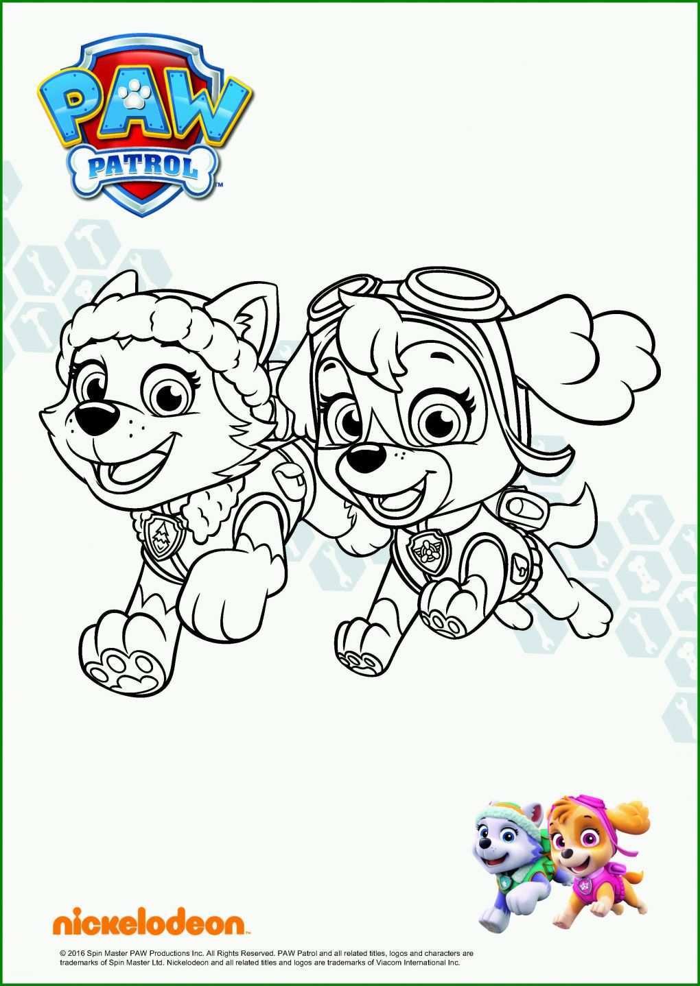 Moderne Paw Patrol Vorlage 2506x3532