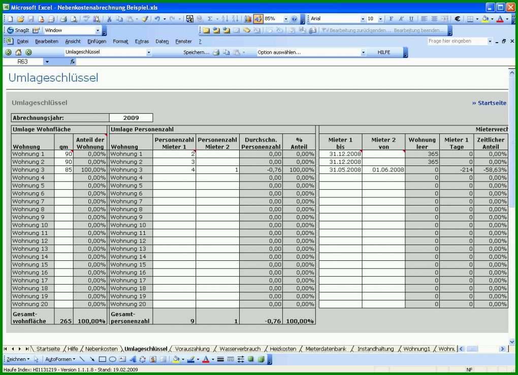 Toll Nebenkostenabrechnung Excel Vorlage 1178x854