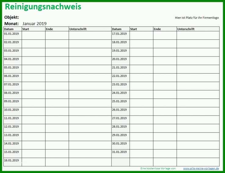 Toll Reinigungsplan Vorlage Excel 986x758