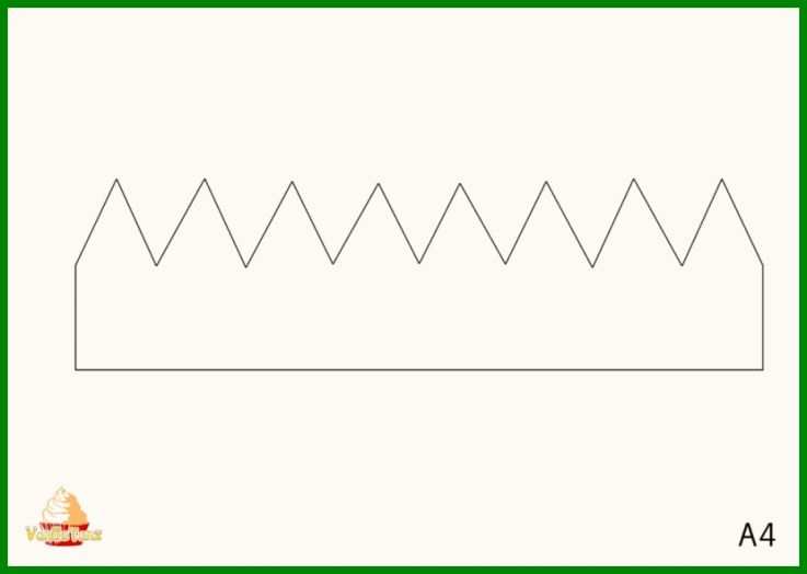 Bastelvorlage Krone Krone Vorlage Pdf Zum Ausdrucken Teil Der Papierkrone Basteln Vorlage