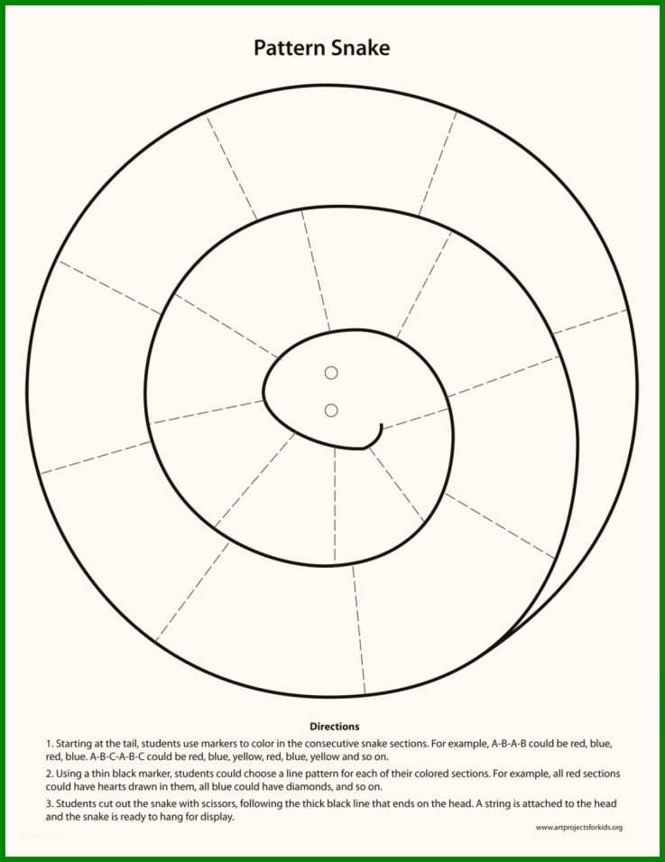 Papierschlange Basteln Kinder Teil Der Papierschlange Basteln Vorlage