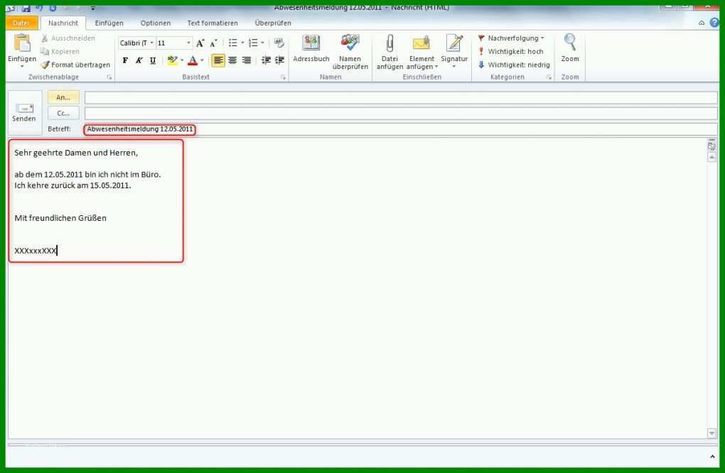 Erstaunlich Abwesenheitsnotiz Vorlage 1197x782